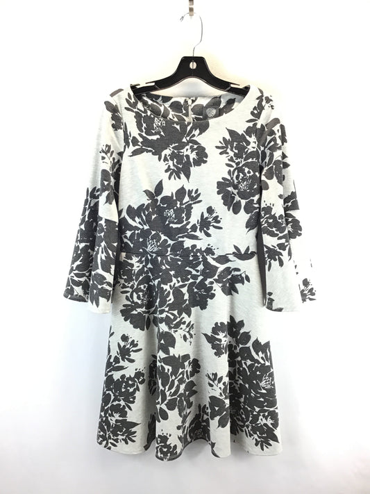 Dress Casual Midi By Vince Camuto In Black & Grey, Size: 8