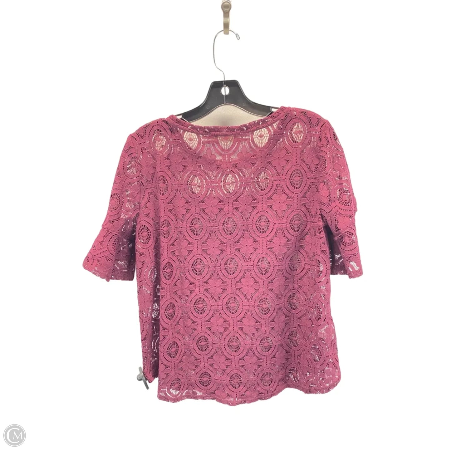 Top Short Sleeve By Loft In Purple, Size: S