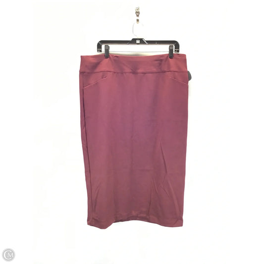 Skirt Midi By Ashley Stewart In Maroon, Size: 18