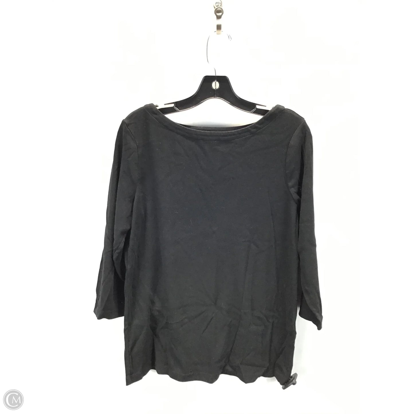 Top 3/4 Sleeve By Chicos In Black, Size: 2
