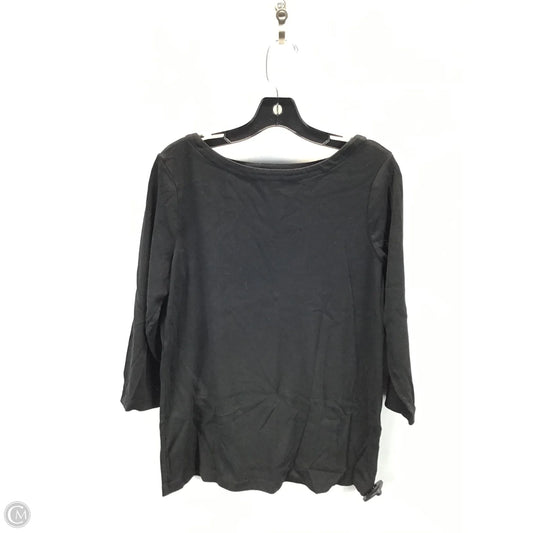 Top 3/4 Sleeve By Chicos In Black, Size: 2