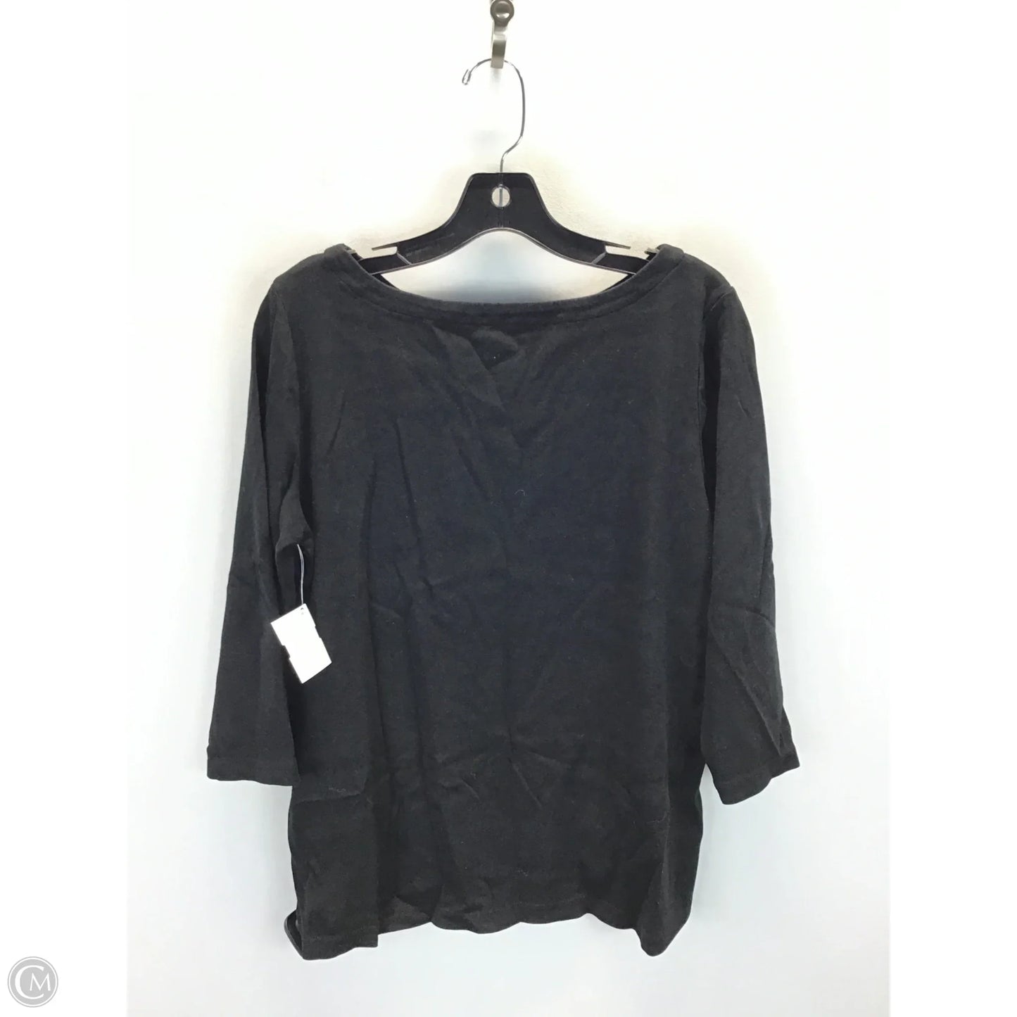 Top 3/4 Sleeve By Chicos In Black, Size: 2