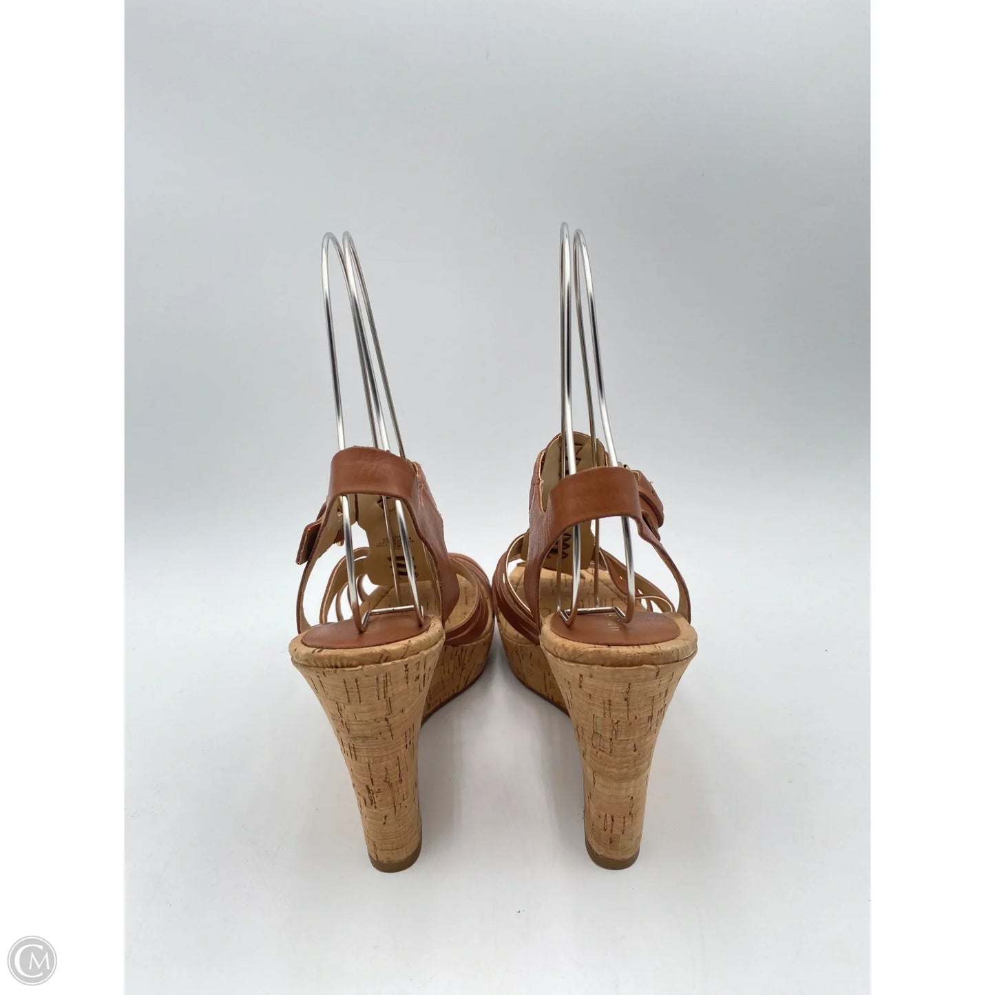 Sandals Heels Wedge By Audrey Brooke In Tan, Size: 9.5