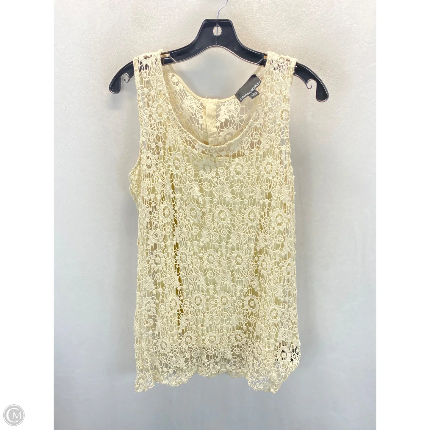 Top Sleeveless By Cynthia Rowley In Cream, Size: L