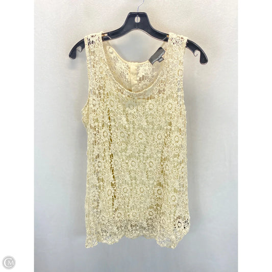 Top Sleeveless By Cynthia Rowley In Cream, Size: L