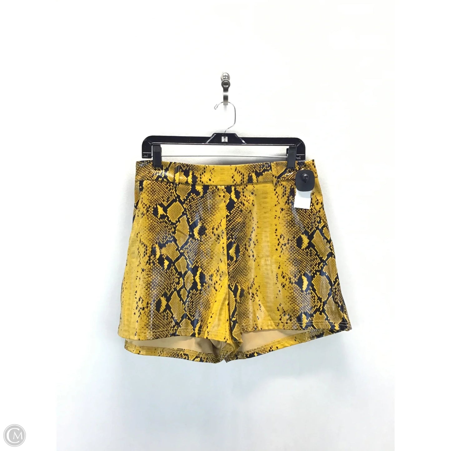 Shorts By Shein In Black & Yellow, Size: Xl
