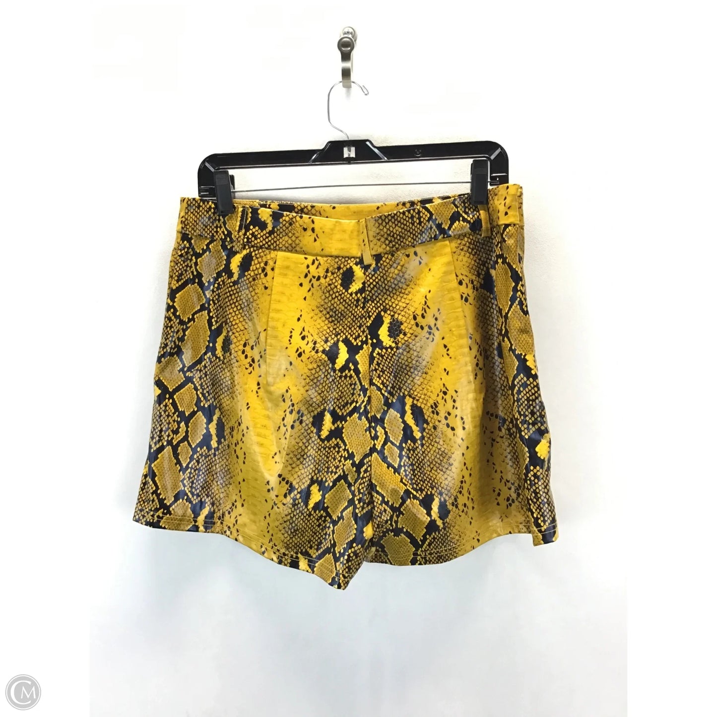 Shorts By Shein In Black & Yellow, Size: Xl