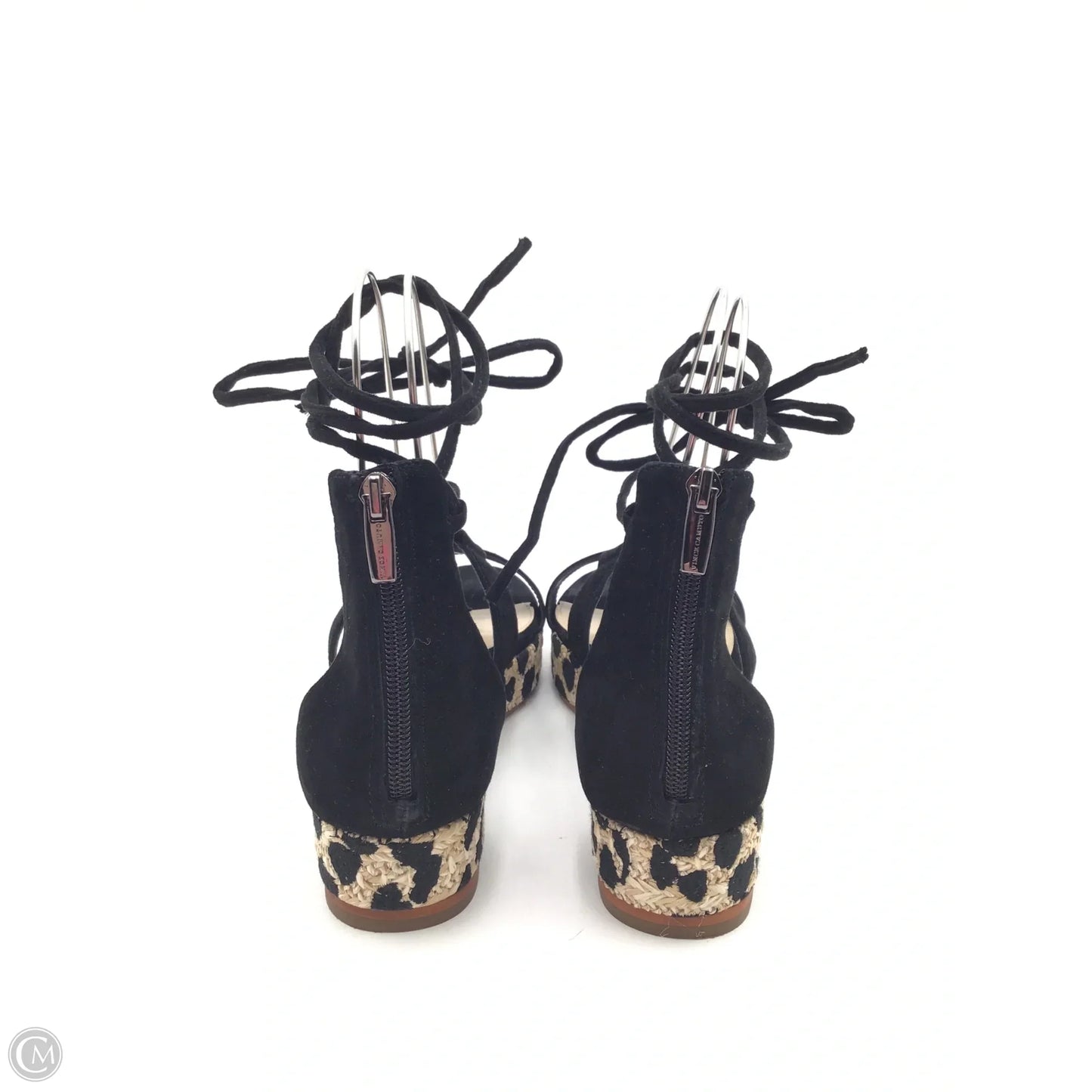 Sandals Heels Platform By Vince Camuto In Black & Tan, Size: 10