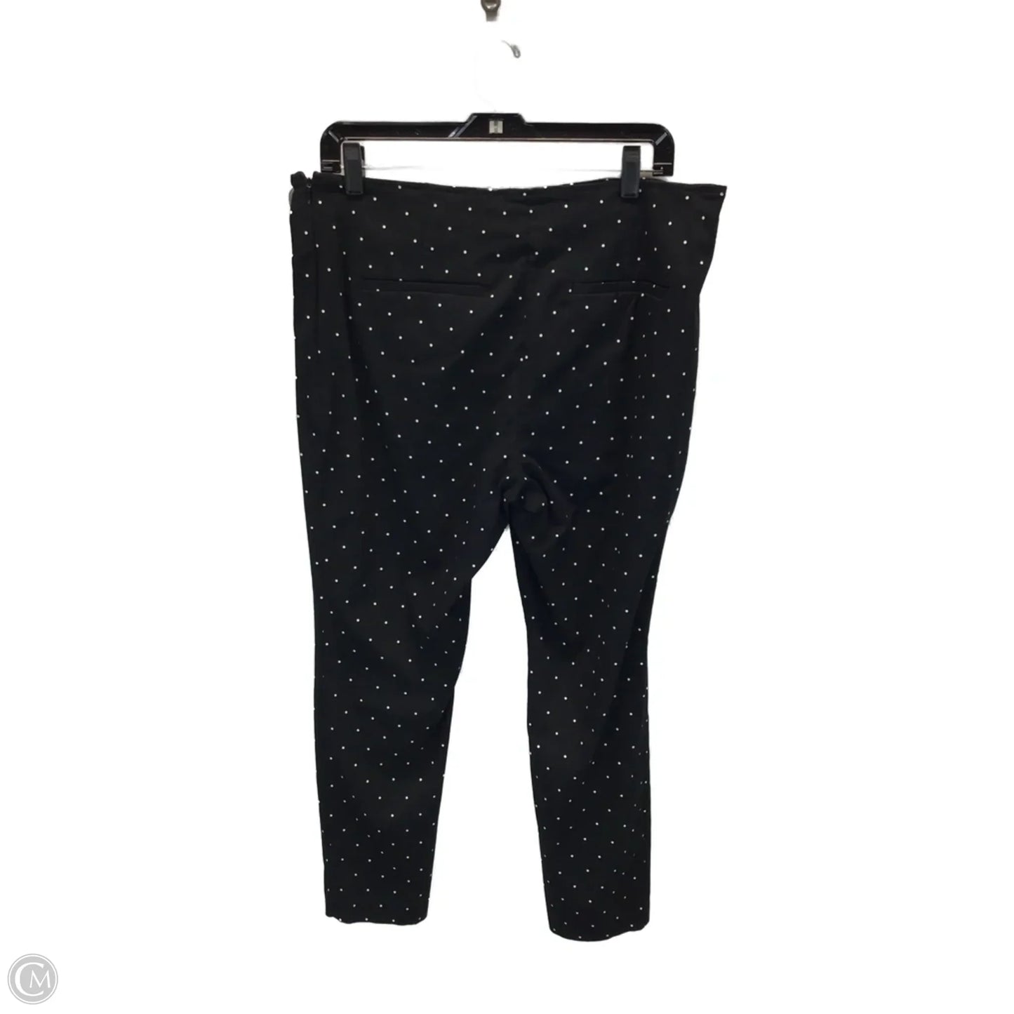 Pants Cropped By A New Day In Black & White, Size: 16