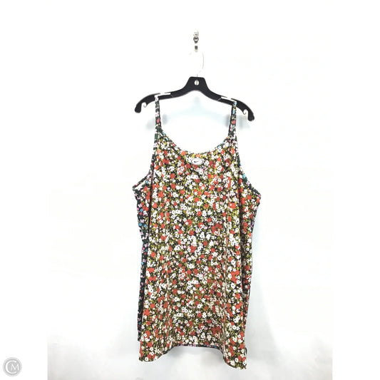 Dress Casual Midi By Nike Apparel In Floral Print, Size: 2x