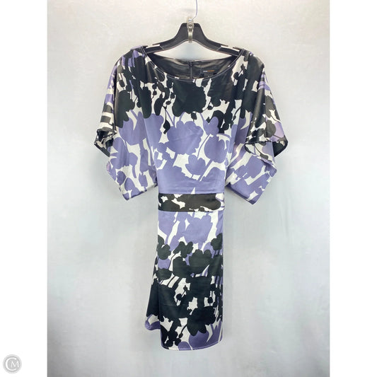 Dress Casual Midi By Bcbgmaxazria In Black & Purple, Size: S