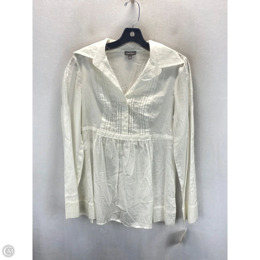 Tunic Long Sleeve By Nine West In White, Size: 4