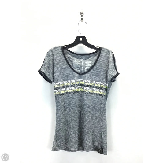 Athletic Top Short Sleeve By Clothes Mentor In Black & Green, Size: M