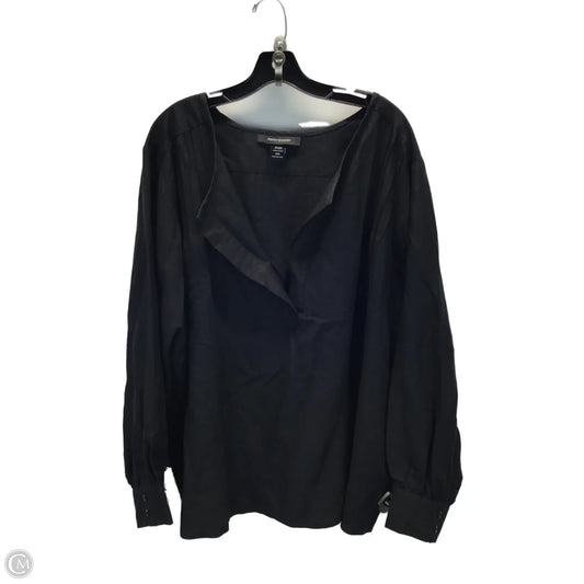 Top Long Sleeve By Ashley Stewart In Black, Size: 26