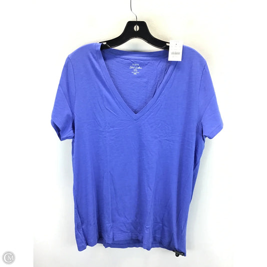 Top Short Sleeve By J. Crew In Blue, Size: Xxl