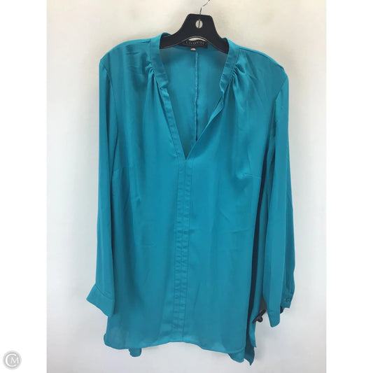 Top Long Sleeve By Eloquii In Teal, Size: 14