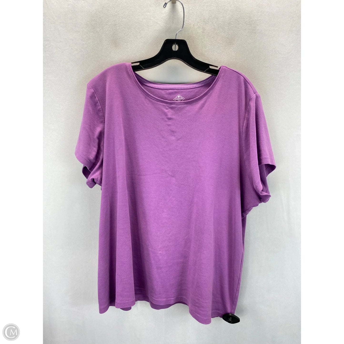 Top Short Sleeve Basic By St Johns Bay In Purple, Size: 3x