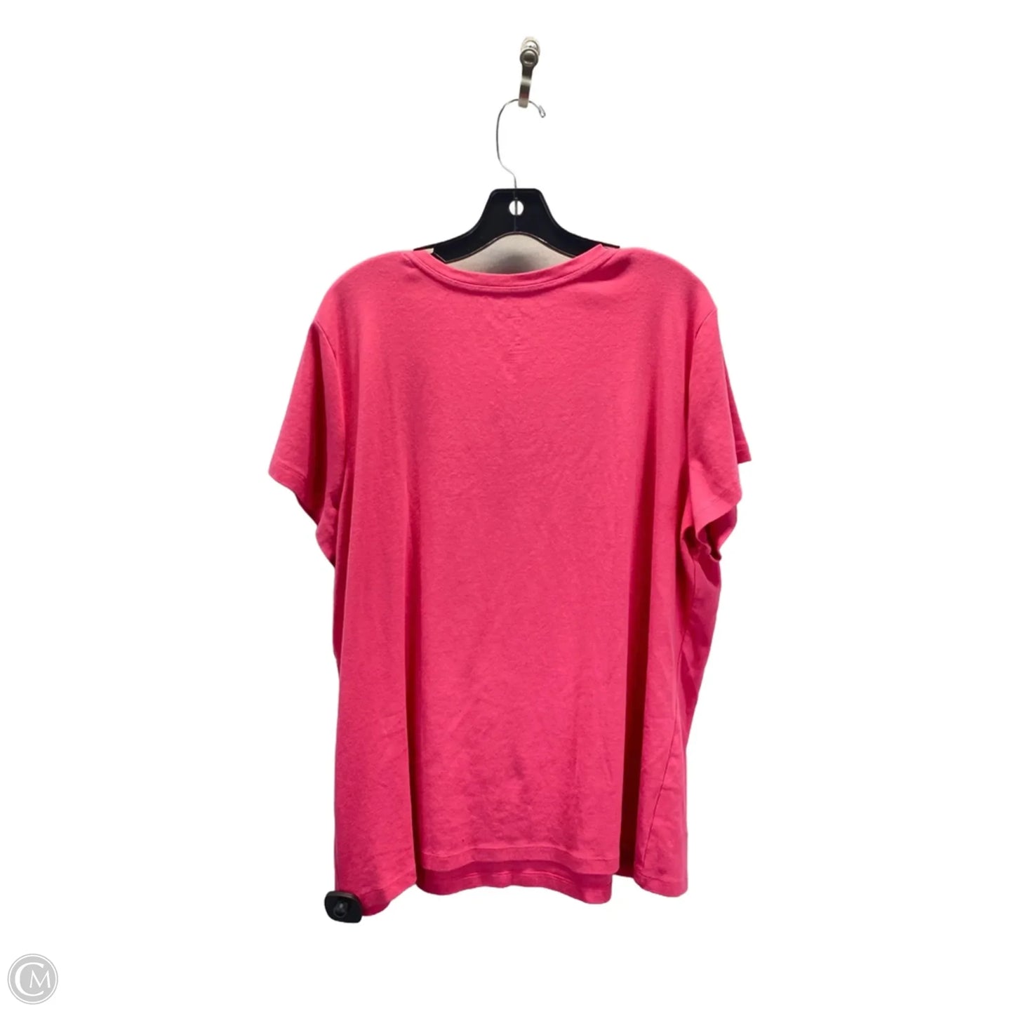 Top Short Sleeve Basic By St Johns Bay In Pink, Size: 2x