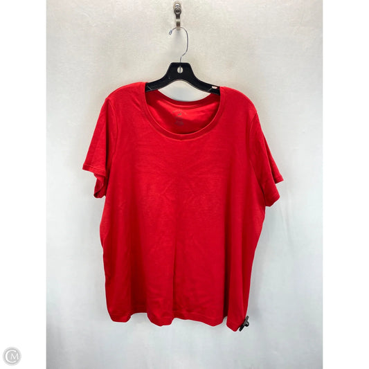 Top Short Sleeve By White Stag In Red, Size: 1x