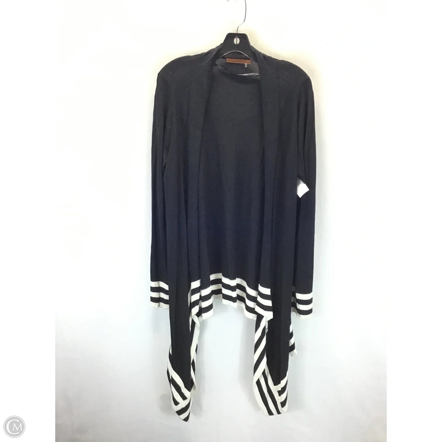 Cardigan By Belldini In Black & White, Size: 2x
