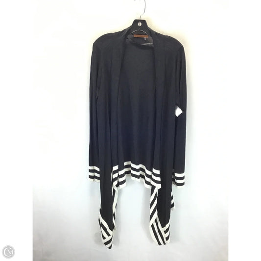 Cardigan By Belldini In Black & White, Size: 2x