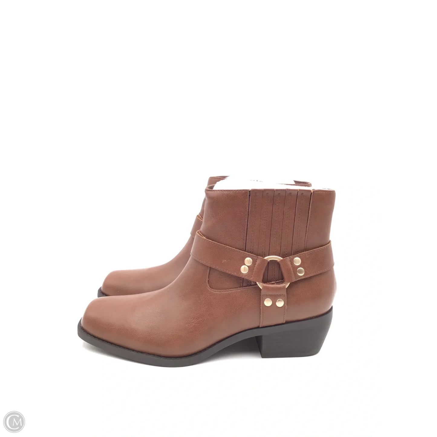 Boots Ankle Flats By Clothes Mentor In Brown, Size: 10