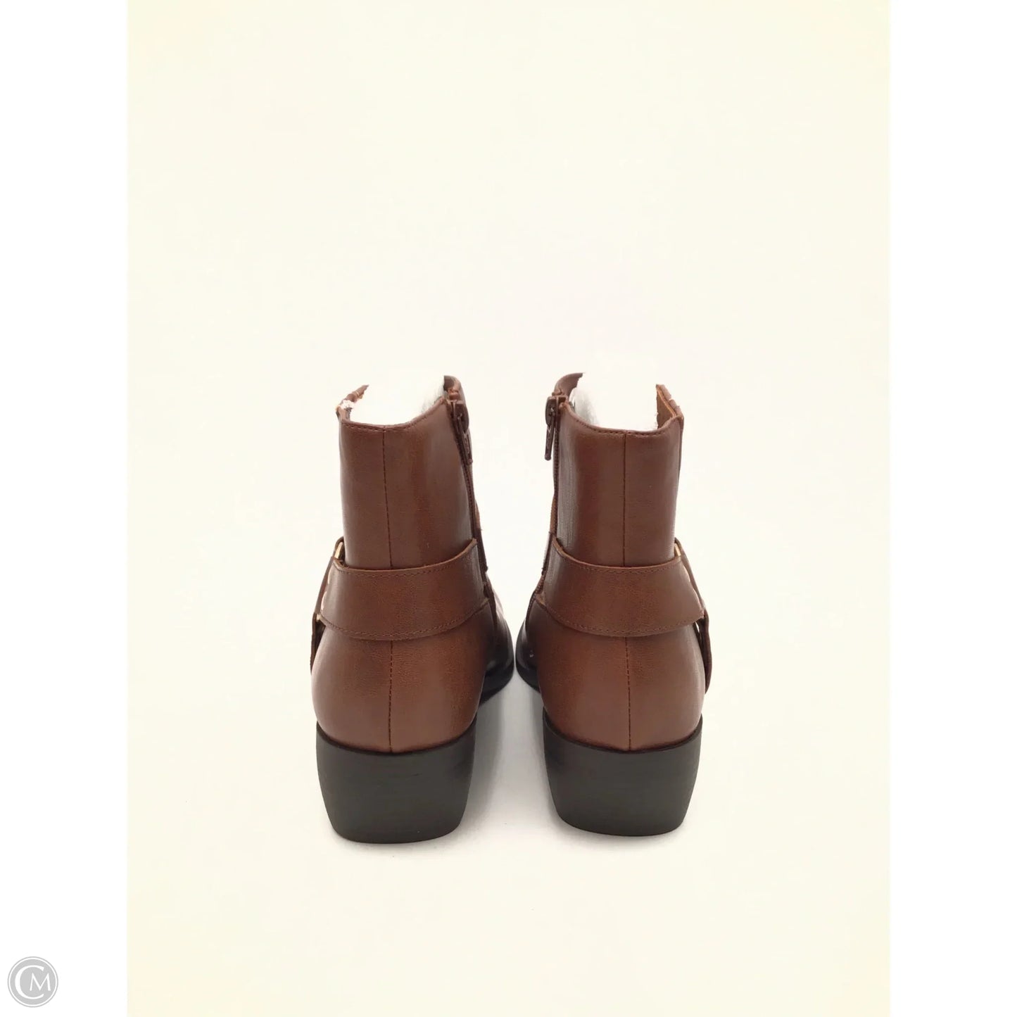 Boots Ankle Flats By Clothes Mentor In Brown, Size: 10