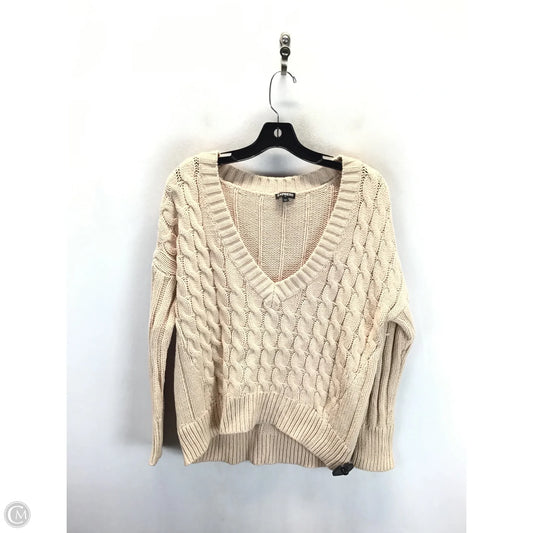 Sweater By Express In Cream, Size: S