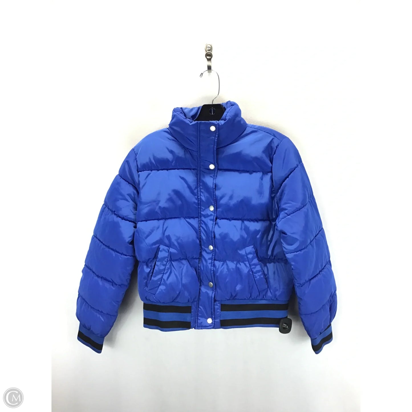 Jacket Puffer & Quilted By Fashion Nova In Blue, Size: M
