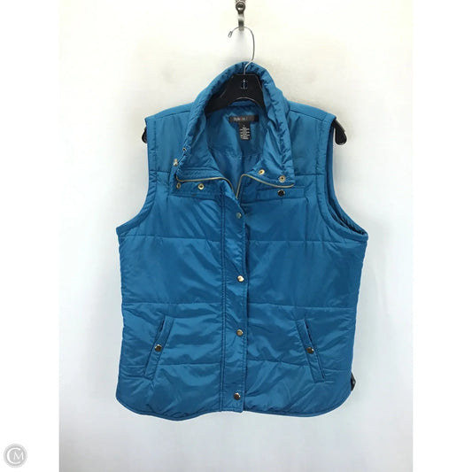 Vest Puffer & Quilted By Style And Company In Blue, Size: L