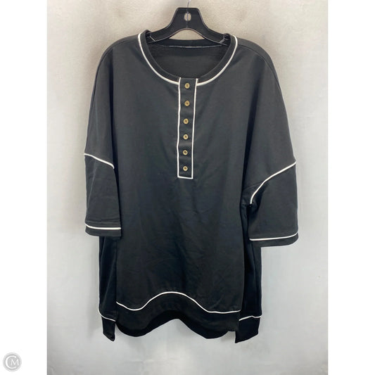 Top Short Sleeve By Clothes Mentor In Black & White, Size: Xl