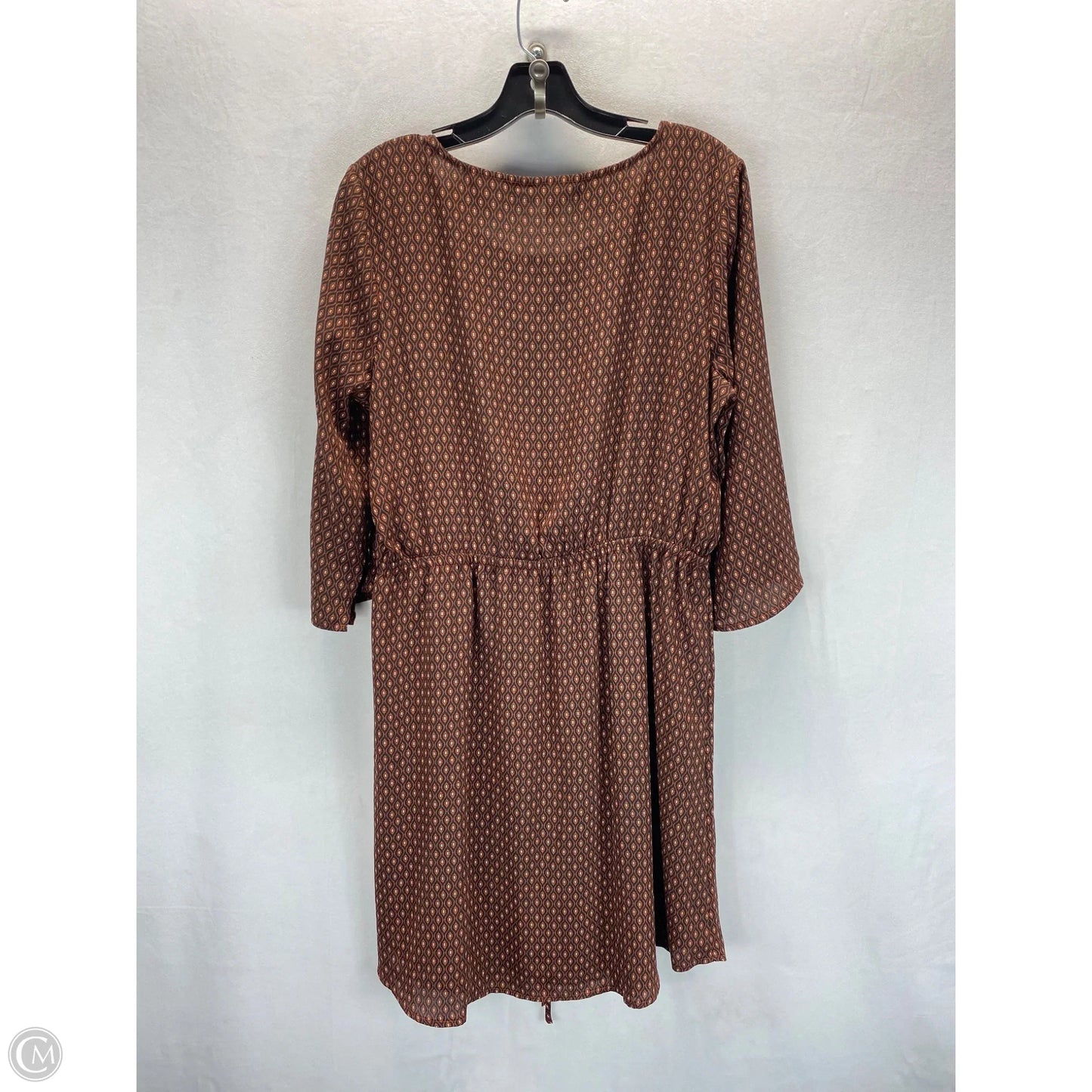 Dress Casual Midi By Dana Buchman In Black & Orange, Size: L