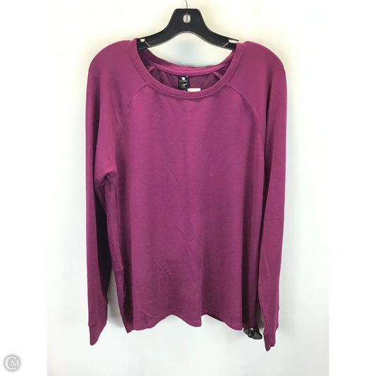 Top Long Sleeve By Yogalicious In Purple, Size: L