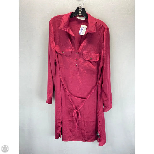 Dress Casual Midi By Lucky Brand In Maroon, Size: L