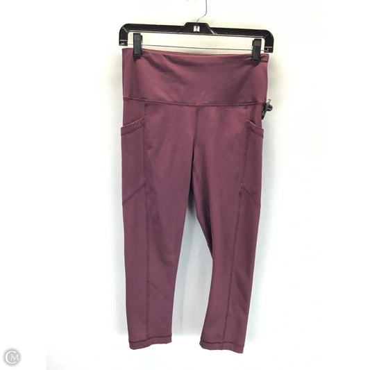 Athletic Leggings By Yogalicious In Maroon, Size: M