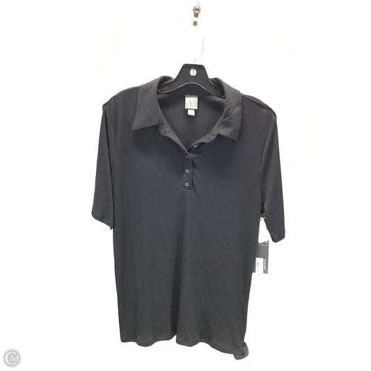 Top Short Sleeve By Worthington In Black, Size: Xl
