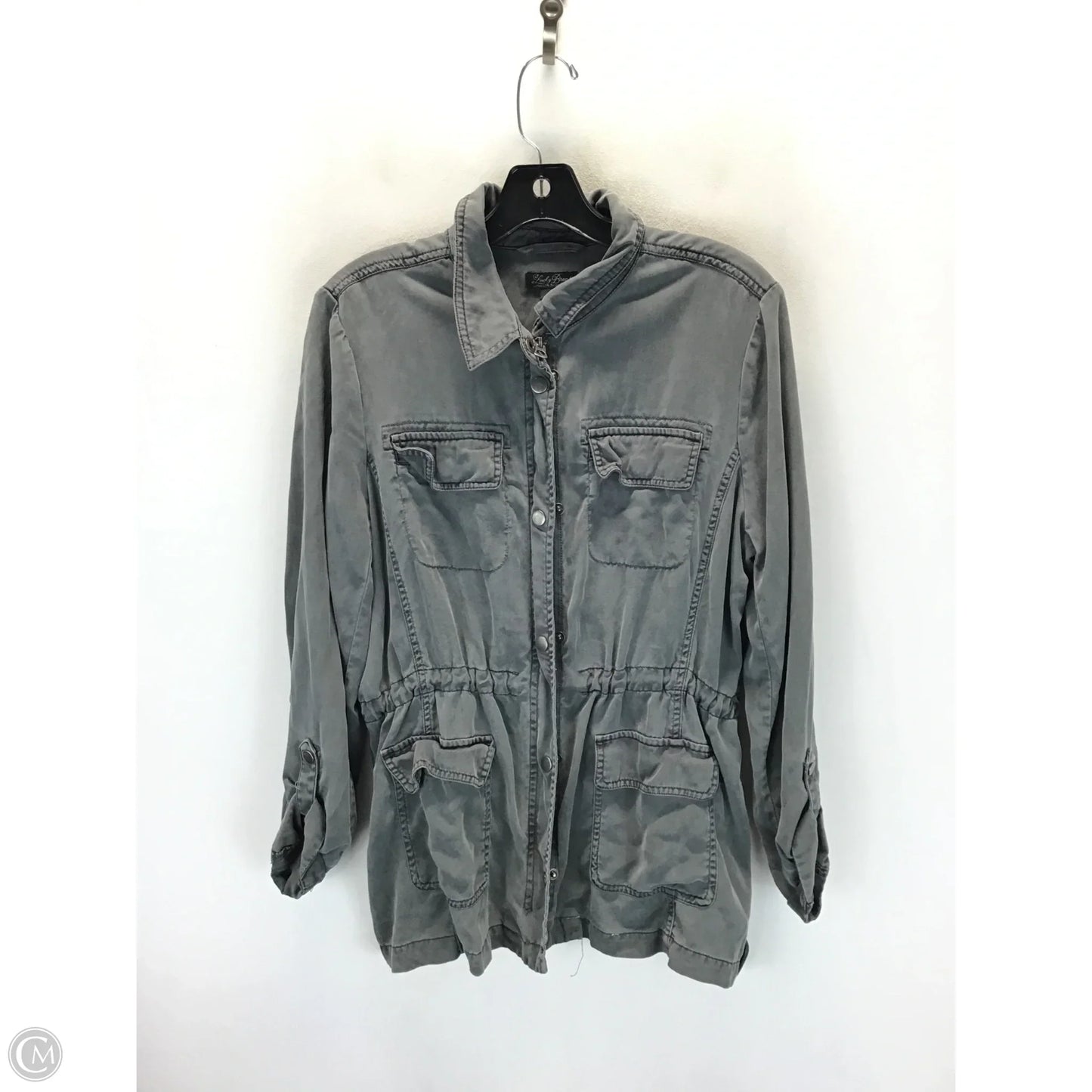 Jacket Denim By Lucky Brand In Black, Size: L