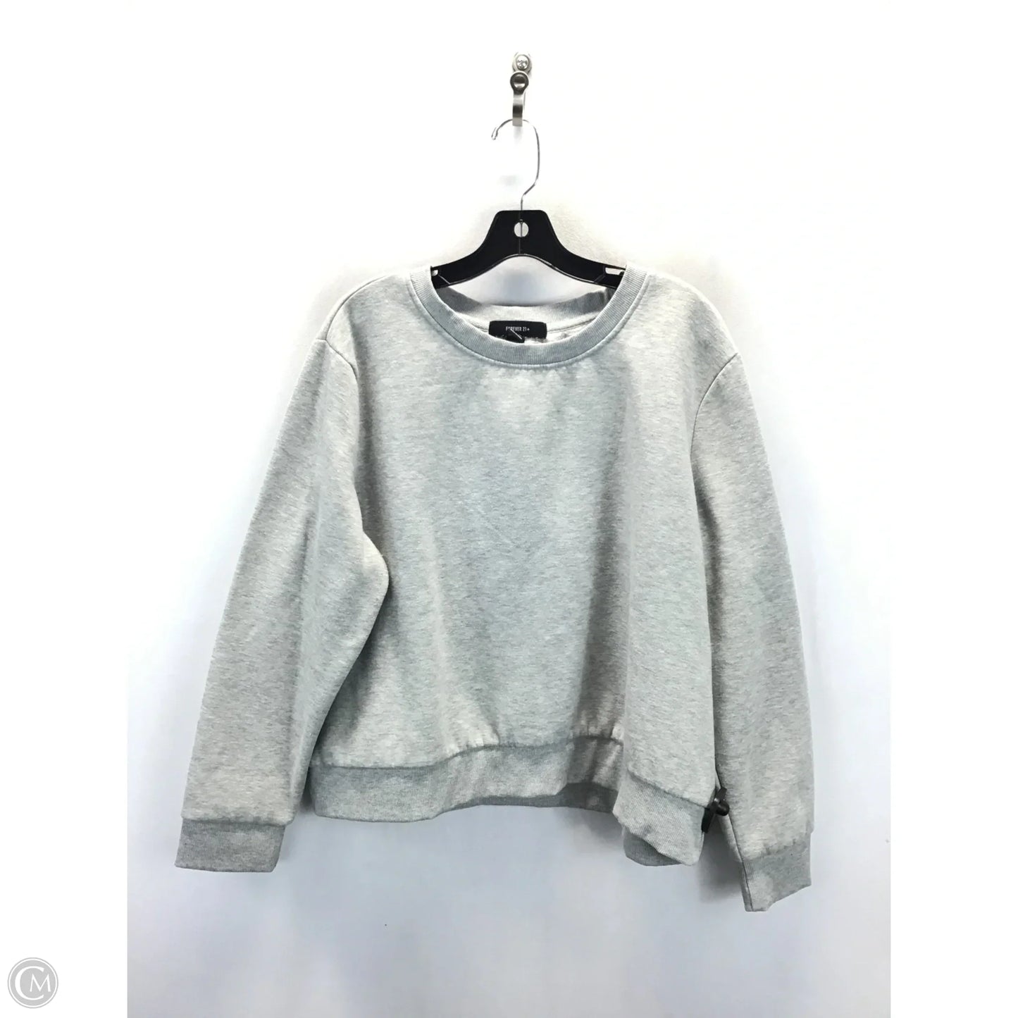 Sweatshirt Collar By Forever 21 In Grey, Size: 3x