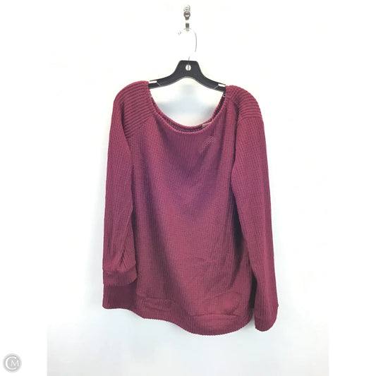 Sweater By Clothes Mentor In Maroon, Size: 2x