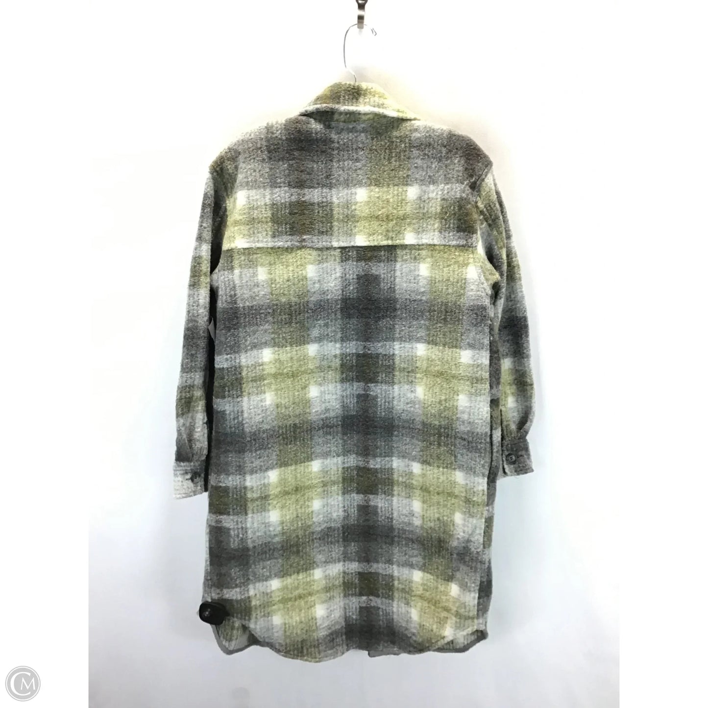 Jacket Shirt By Joie In Green & Grey, Size: Sp