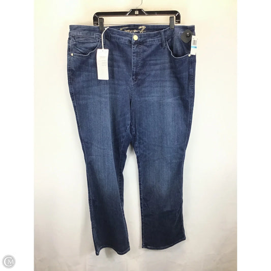 Jeans Boot Cut By Seven 7 In Blue Denim, Size: 20
