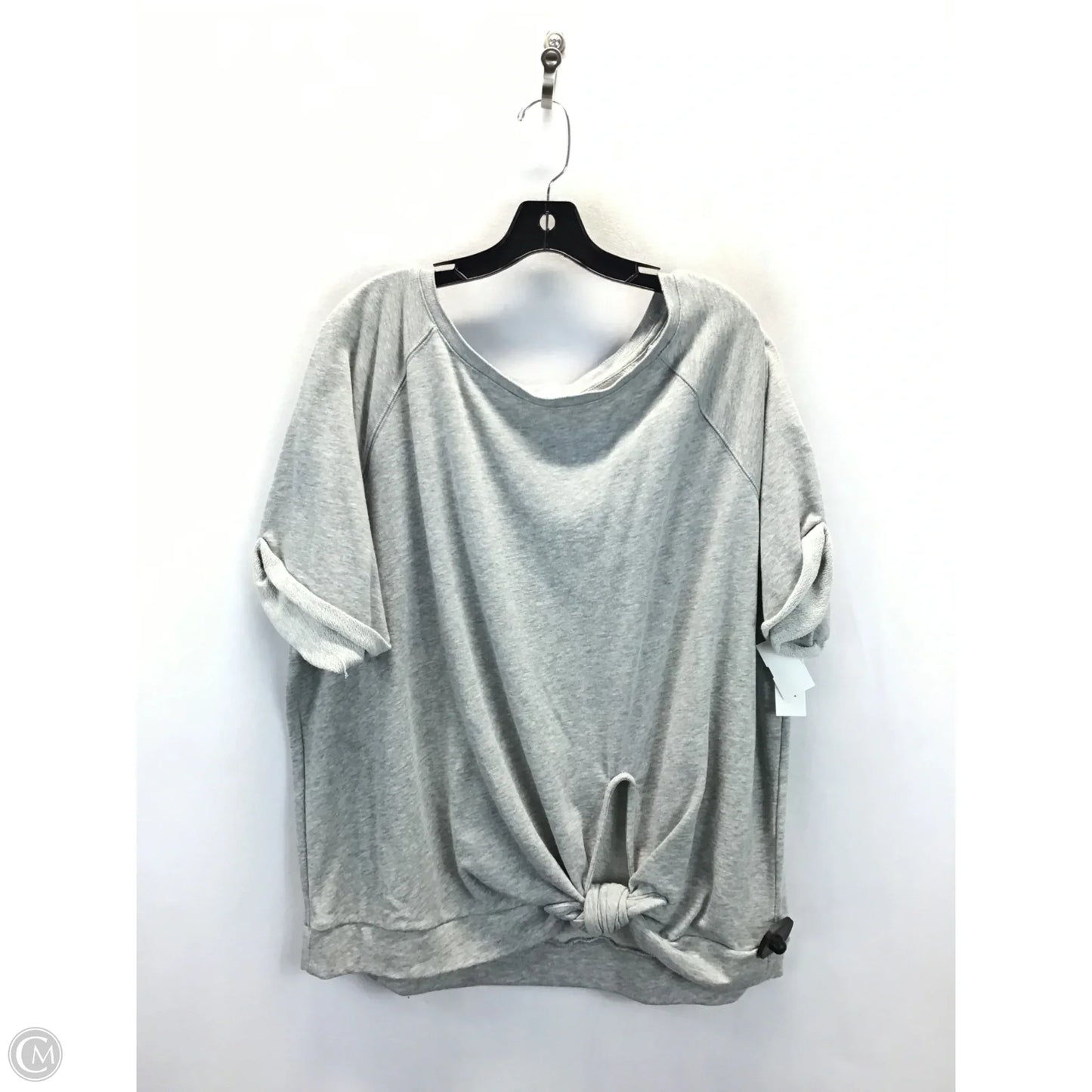 Athletic Top Short Sleeve By Gap In Grey, Size: Xxl