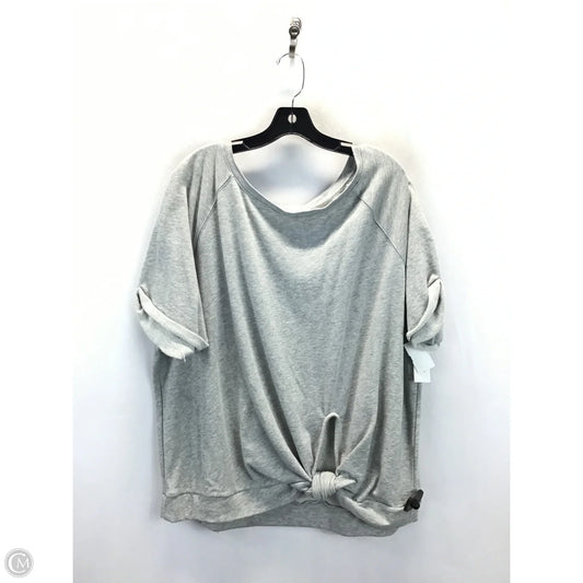 Athletic Top Short Sleeve By Gap In Grey, Size: Xxl