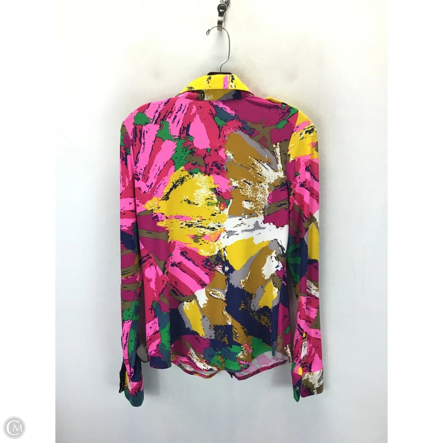 Top Long Sleeve By Bcbg In Multi-colored, Size: Mp