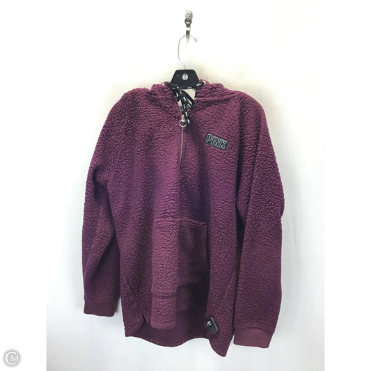Sweatshirt Hoodie By Pink In Purple, Size: L