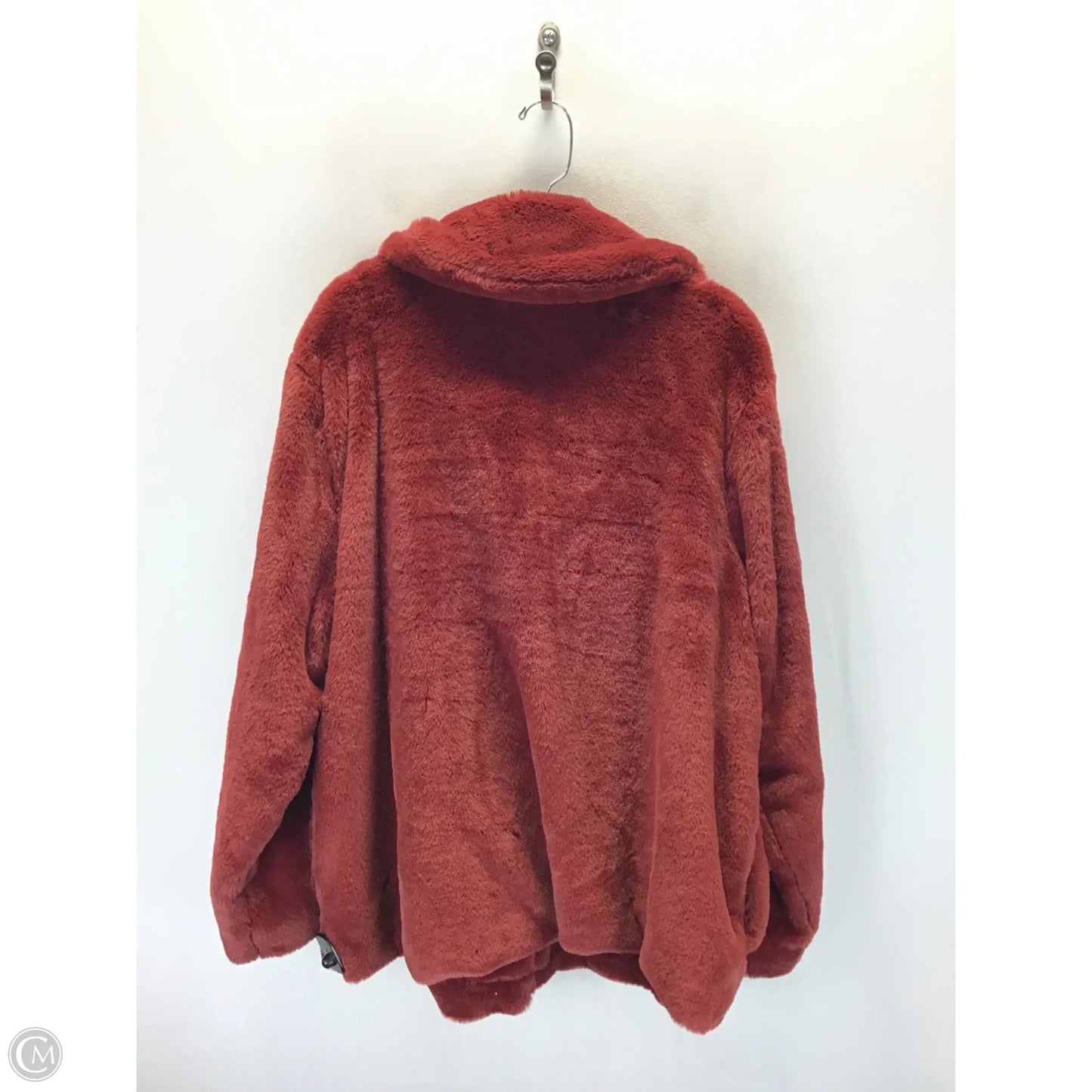 Coat Faux Fur & Sherpa By Time And Tru In Red, Size: 1x