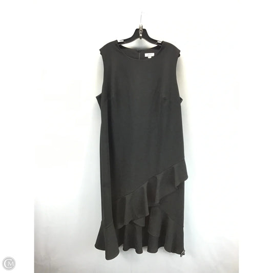 Dress Casual Midi By Calvin Klein In Black, Size: 20