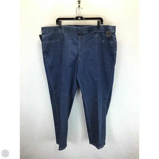 Jeans Flared By Karen Scott In Blue Denim, Size: 3x