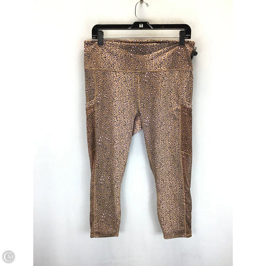 Athletic Leggings By Fabletics In Pink & Tan, Size: Xl
