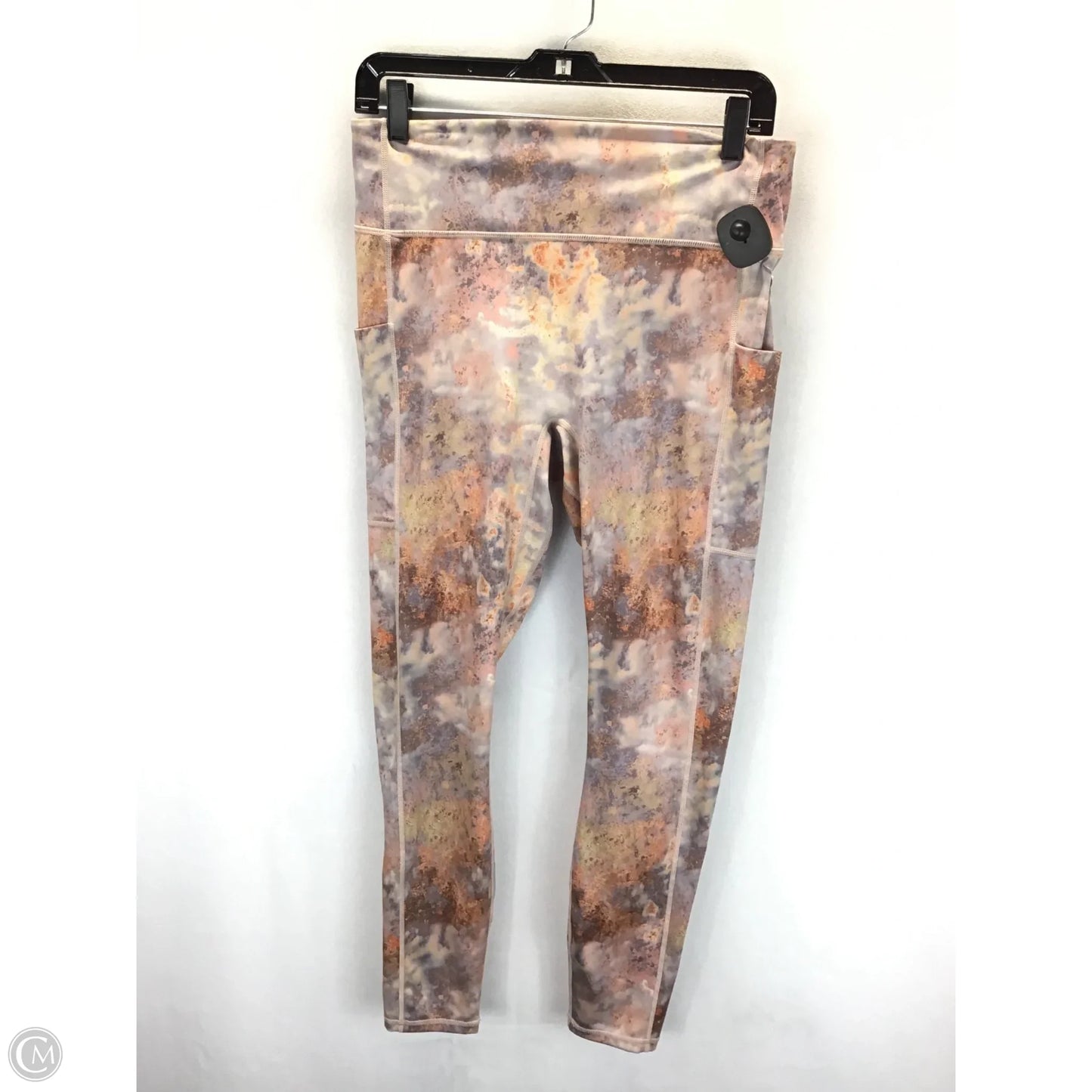 Athletic Leggings By Fabletics In Orange & Tan, Size: Xl